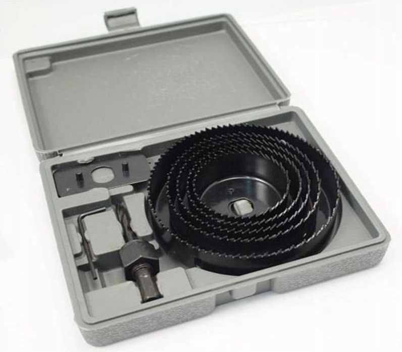 Otwornica do drewna karton-gipsu zestaw w walizce 64-127mm