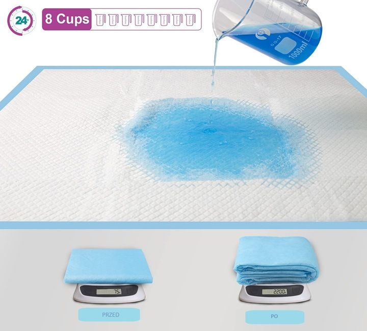 Podkłady Higieniczne Maty Dla Psa Nauka Sikania Xl 90x60 Cm Mocne 50 S