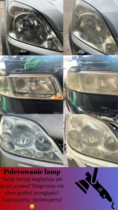 Polerowanie lamp samochodu