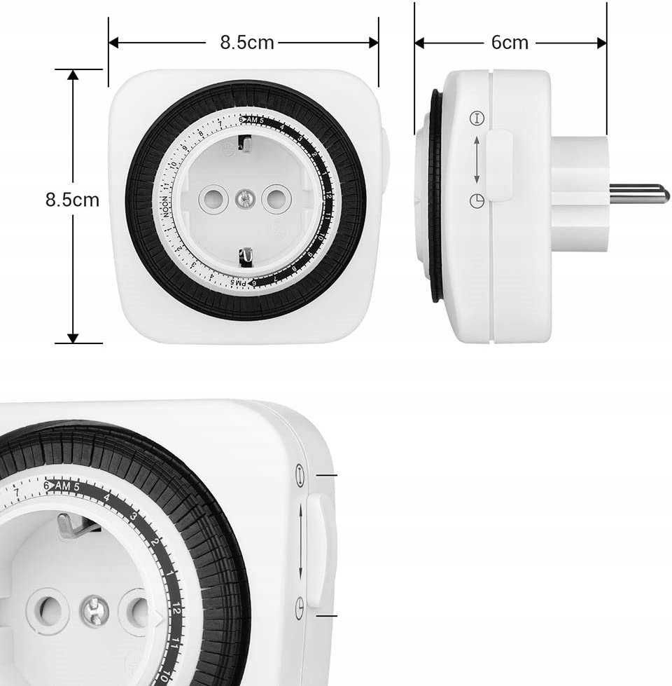 Programator czasowy DEWENWILS white 2w1 do lamp akwarium routera