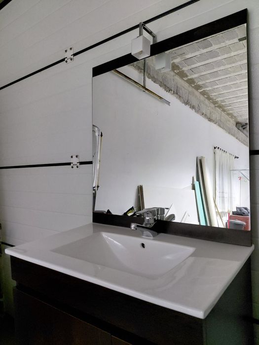 Movel de casa de banho suspenso com espelho