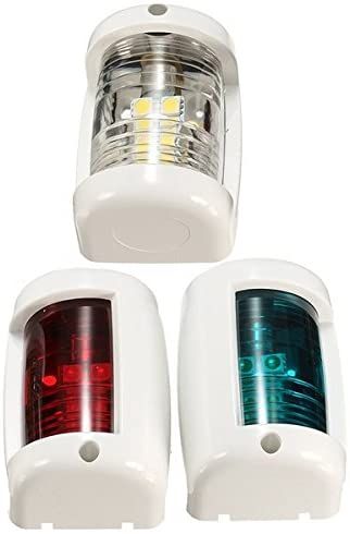 Luzes de navegação -vermelho, verde e branco- 112,5º e 135º - Barco