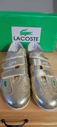 Złote buty Lacoste 40