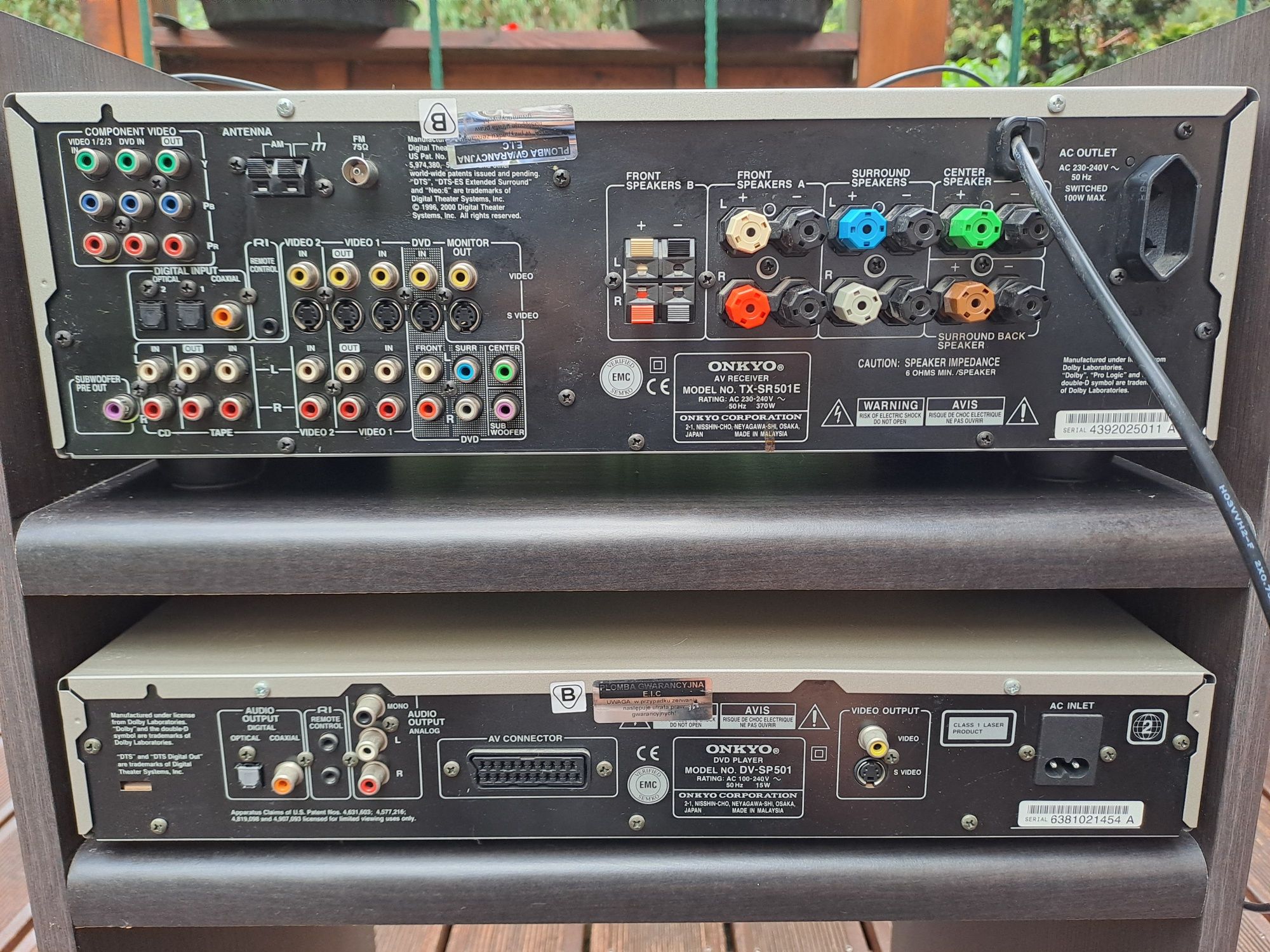Wzmacniacz ONKYO TX-SR501E kino domowe z DVD