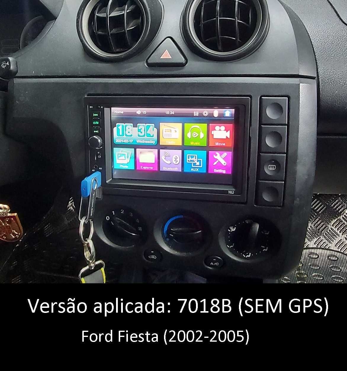 (NOVO) Rádio 2DIN • Ford Fiesta (2002 a 2008) • Android • MK5 [4+32GB]