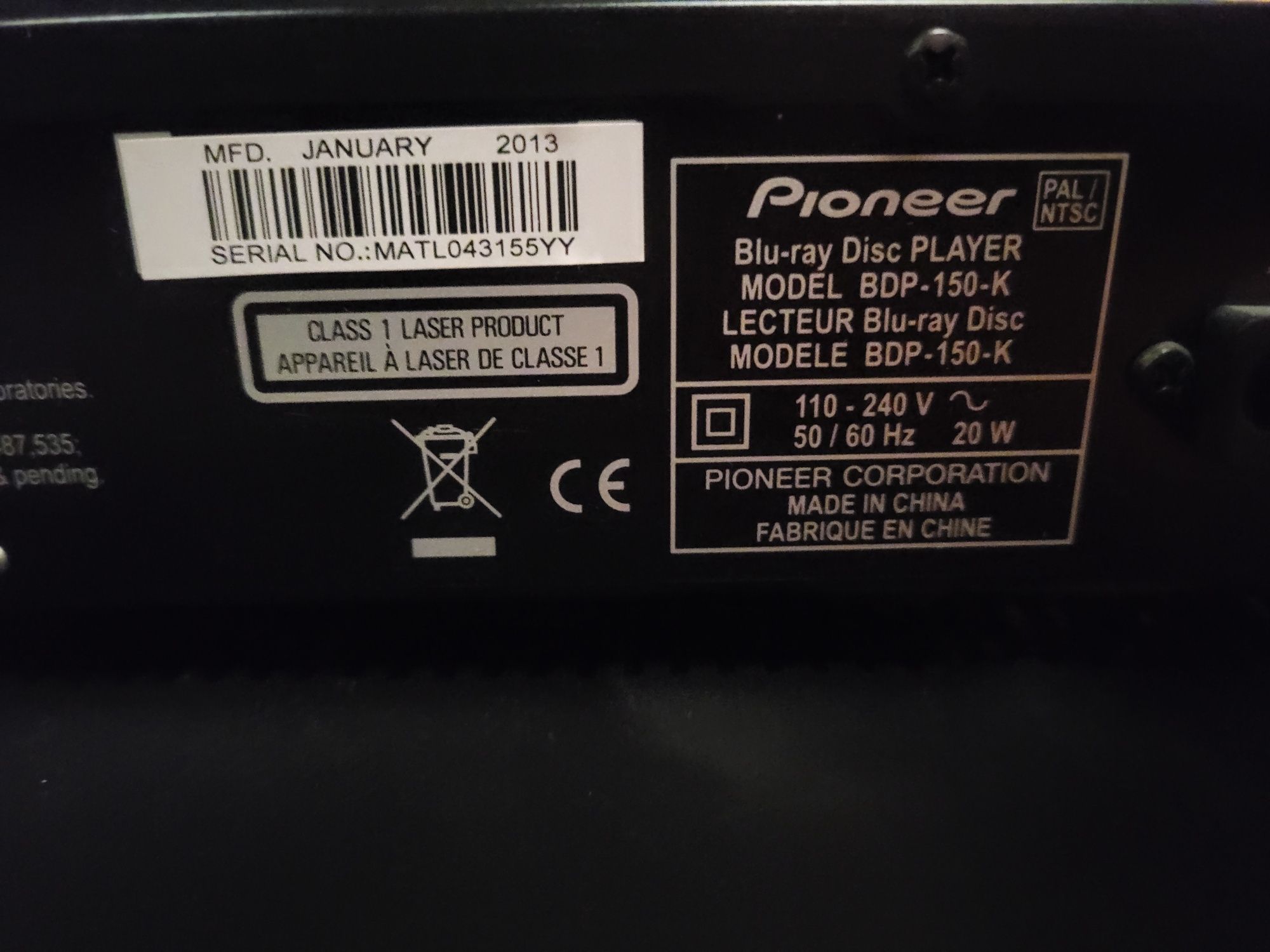 Kino domowe Pioneer VSX 322 K, odtwarzacz Blu ray, głośniki Jamo