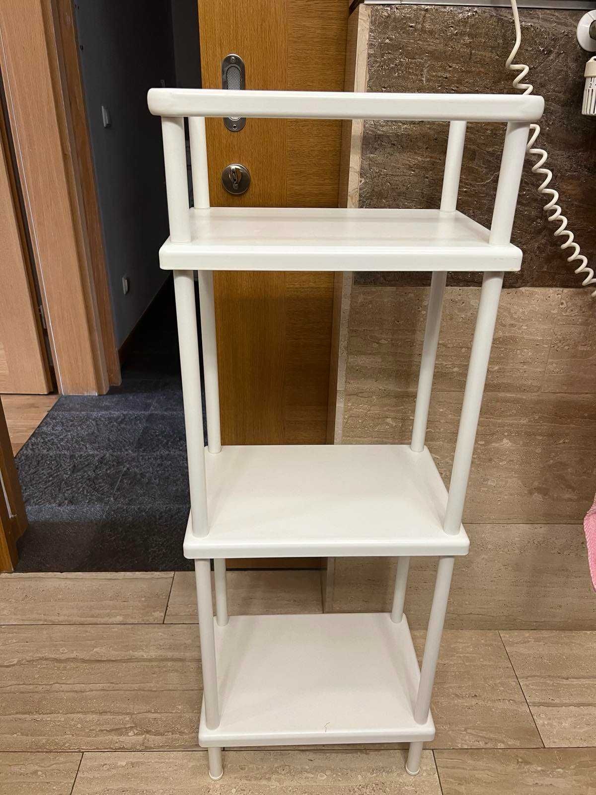 Półka DYNAN IKEA z wieszakiem na ręczniki biały 40x27x108 cm