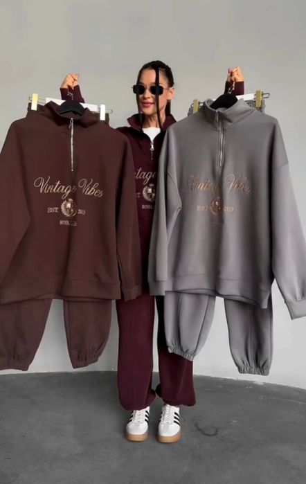 ‼️Трендовий костюм на ФЛІСІ з надписом. Р: 42-44, 46-48