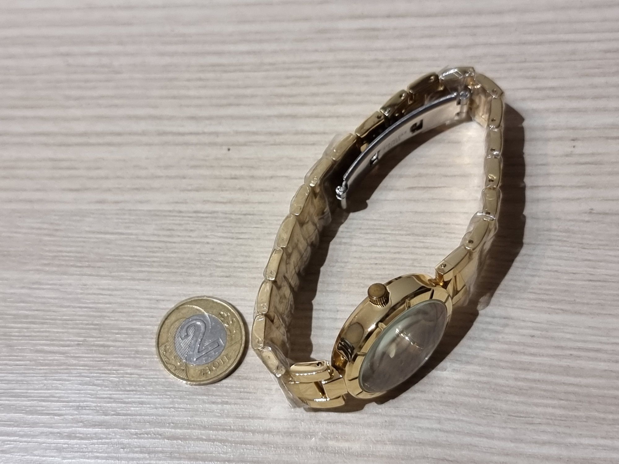 Zegarek damski n&k quartz z bransoletką złoty