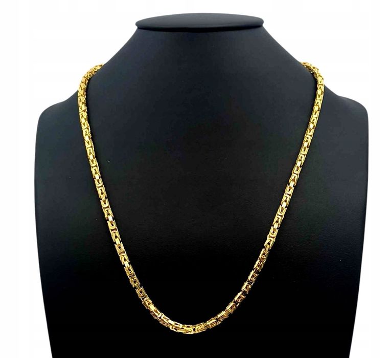 Pozłacany Srebrny Łańcuszek Splot Królewski 60cm P925 44,13g