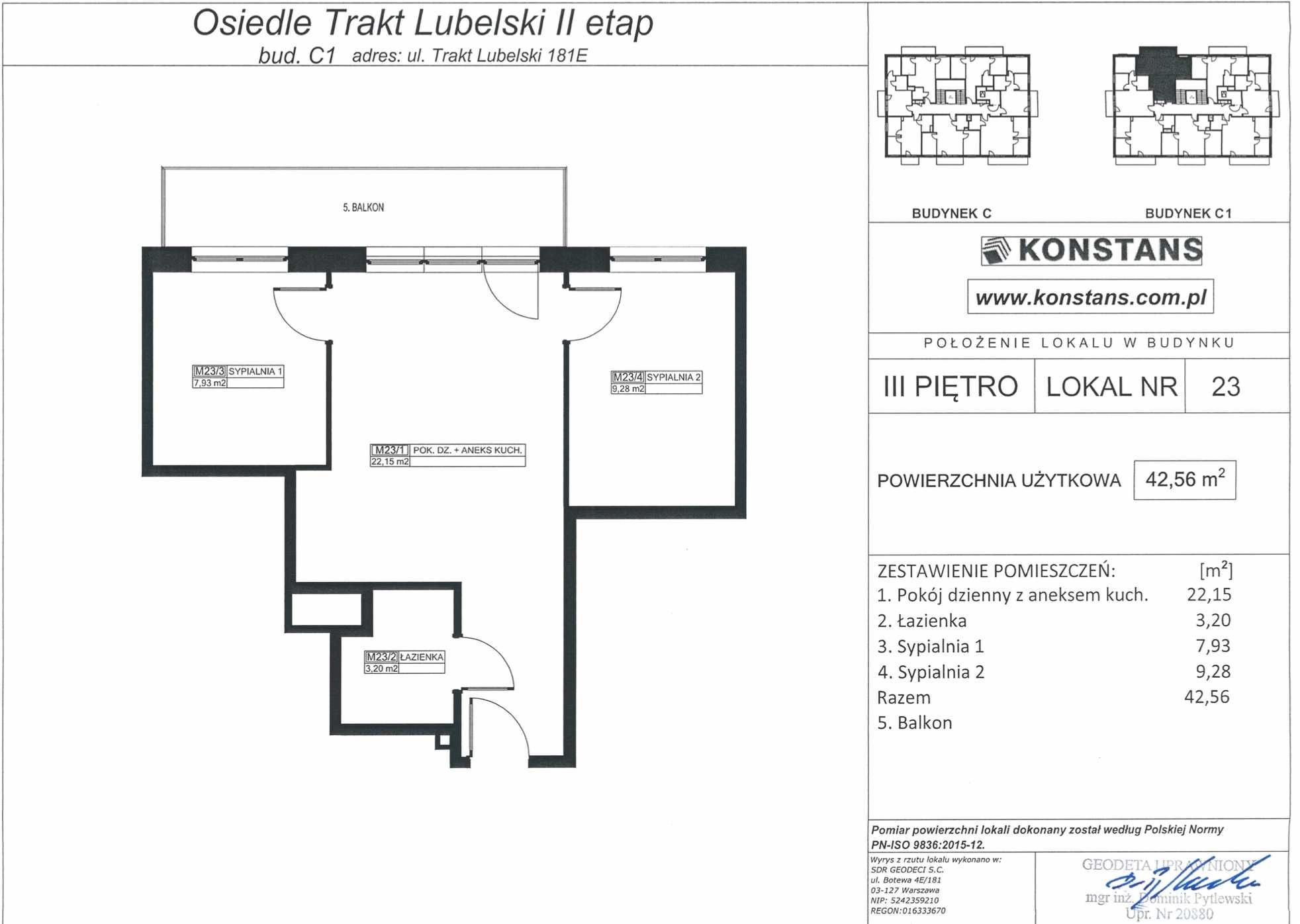 NOWE Mieszkanie 3-pokoje 42,56 m2 ODBIÓR OD RĘKI