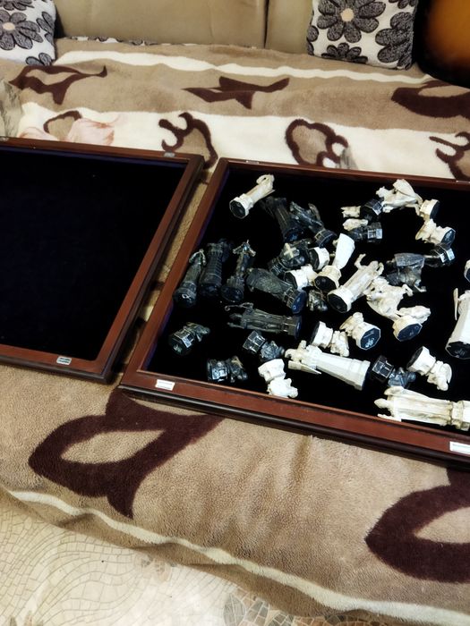 Картина шахматы Гарри Поттер доска. Ручная работа фигуры покупные