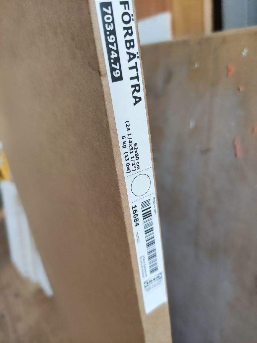 Ikea system method panel maskujący forbattra, biały połysk, nowy 80x62
