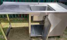 Móvel inox com pia