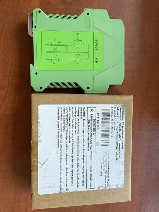 GLG izolator, rozdzielacz sygnału 0-10 V, 2x 4-20 mA, 24 V DC, DIN