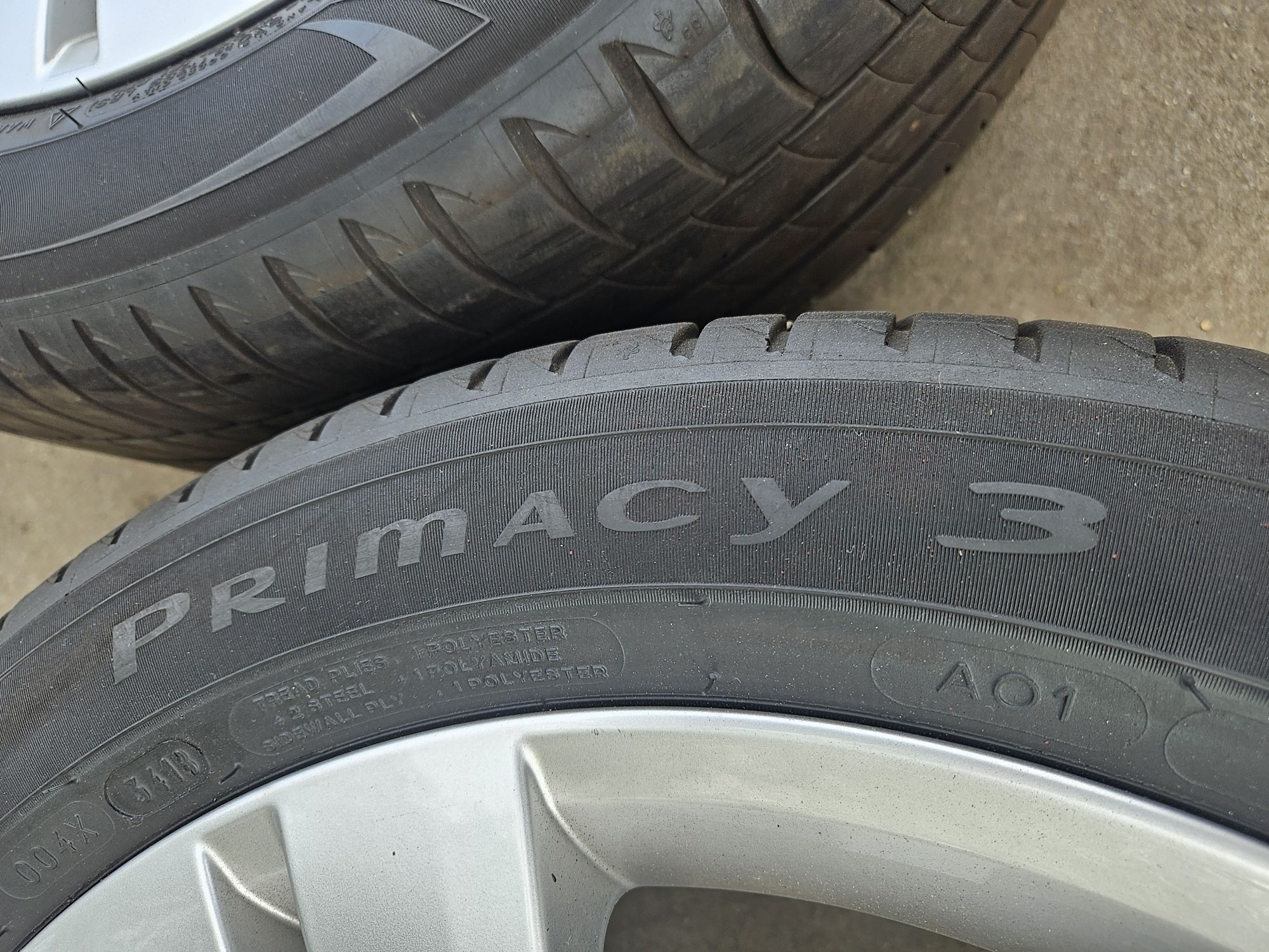 Opony letnie 215/50/18 Michelin Primacy 3, 2018r bieżnik 6mm-5mm