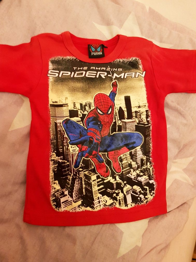 Świetna jakościowo bluzka Spiderman r. 86  t-shirt idealny stan