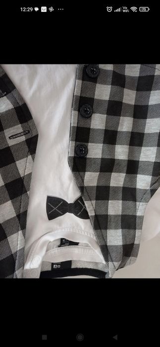 Elegancki komplet trzyczęściowy r.74 chrzest, uroczystości