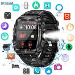 smartwatch wodoodporny 5AT monitoring zdrowia + mocna latarka + UV