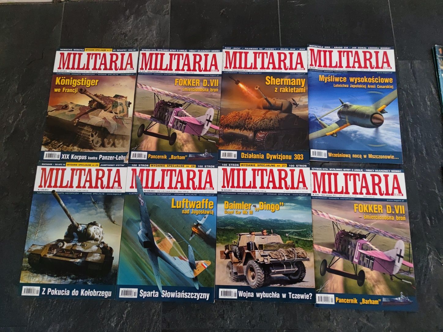 Militaria zestaw gazet specjalistyczne i kluczowe okazja