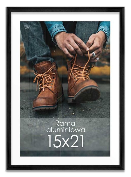 Czarna Rama Ramka Aluminiowa 15x21 na zdjęcia plakaty grafiki obrazy
