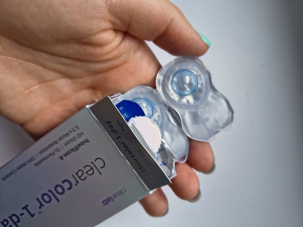 9 szt. Soczewki kolorowe clear color day light blue - 2,75