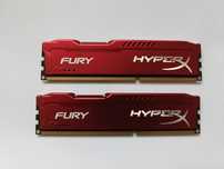Hiperx fury 2x4GB 1600MHz Cl10 Fury DDR3 red