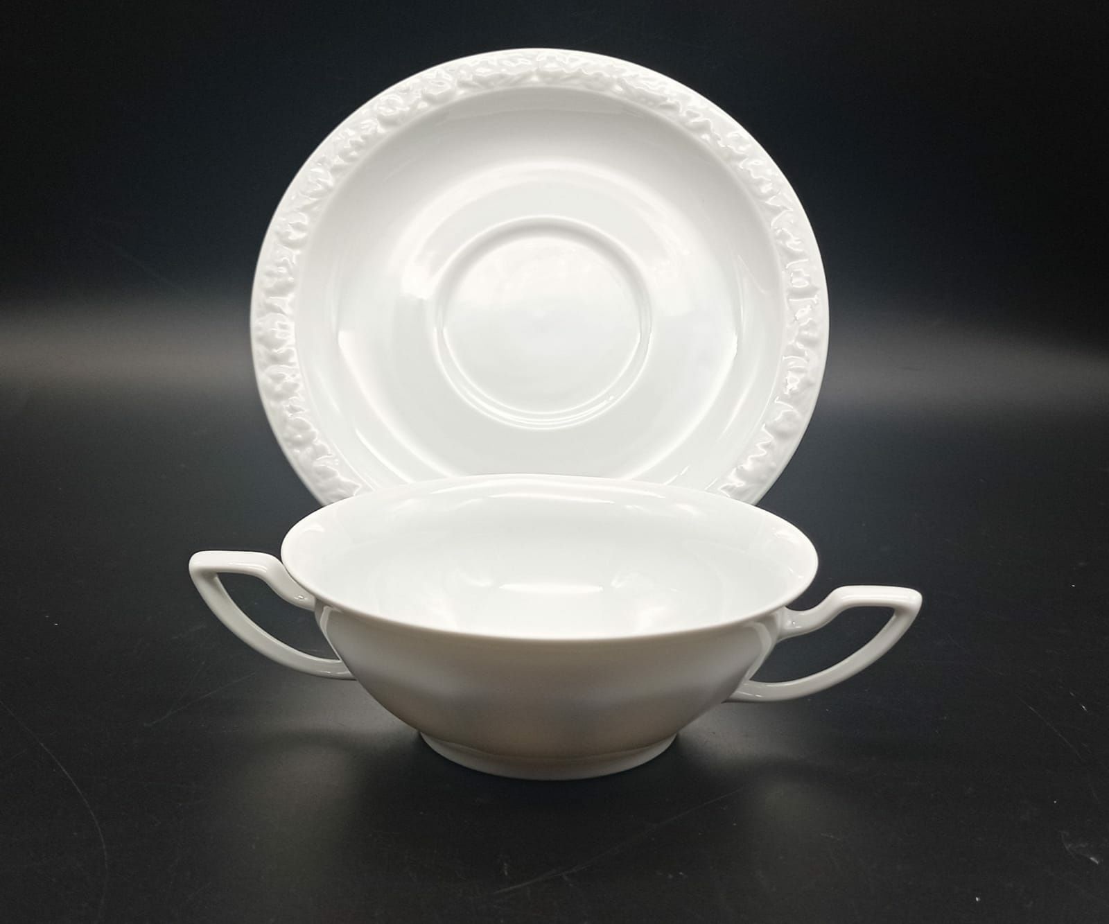 Rosenthal Biała Maria Bulionowka x6 kompletow