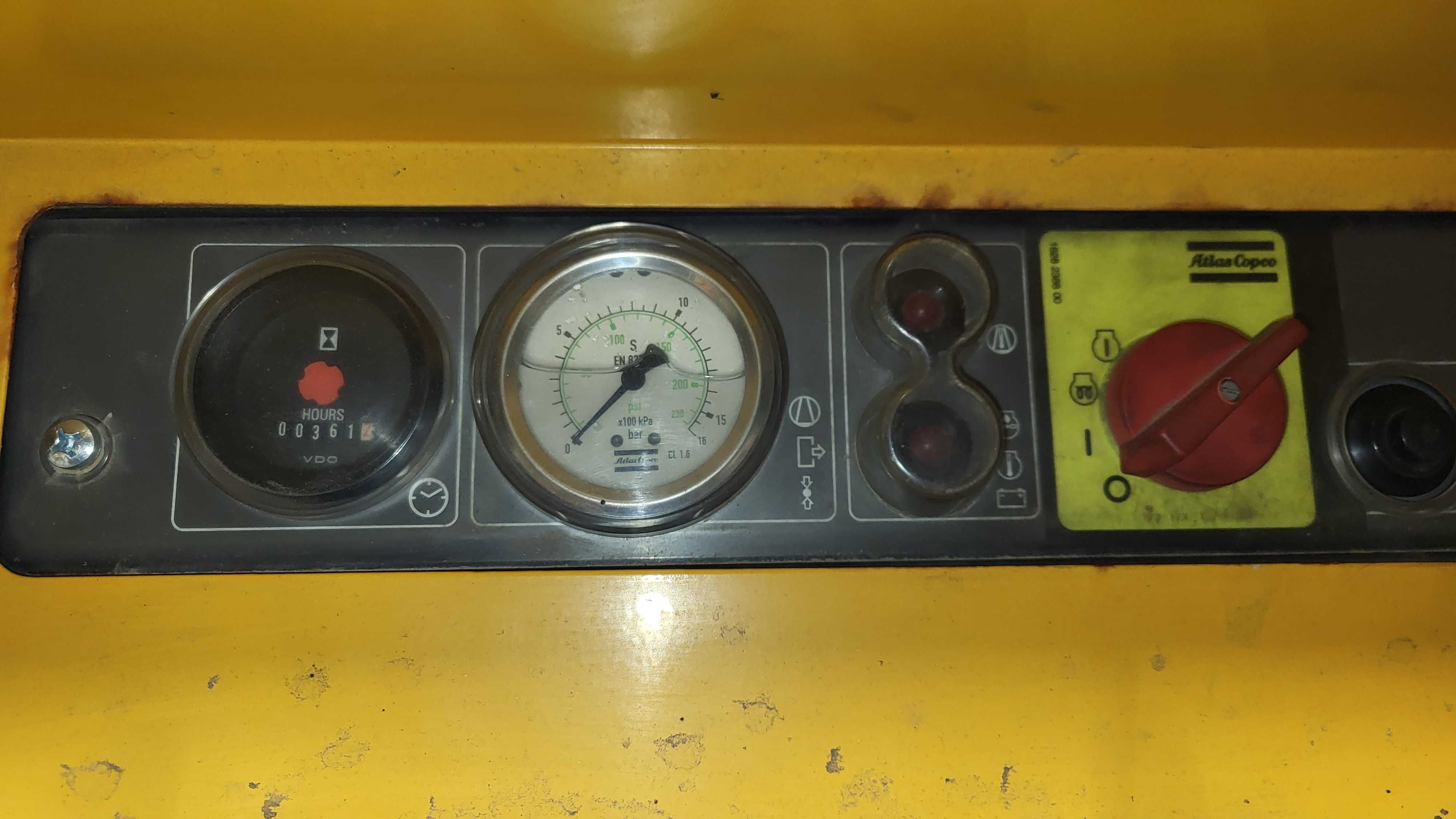 Kompresor Atlas Copco XAS97 5,3m3 2014r,360mh+osuszacz powietrza.