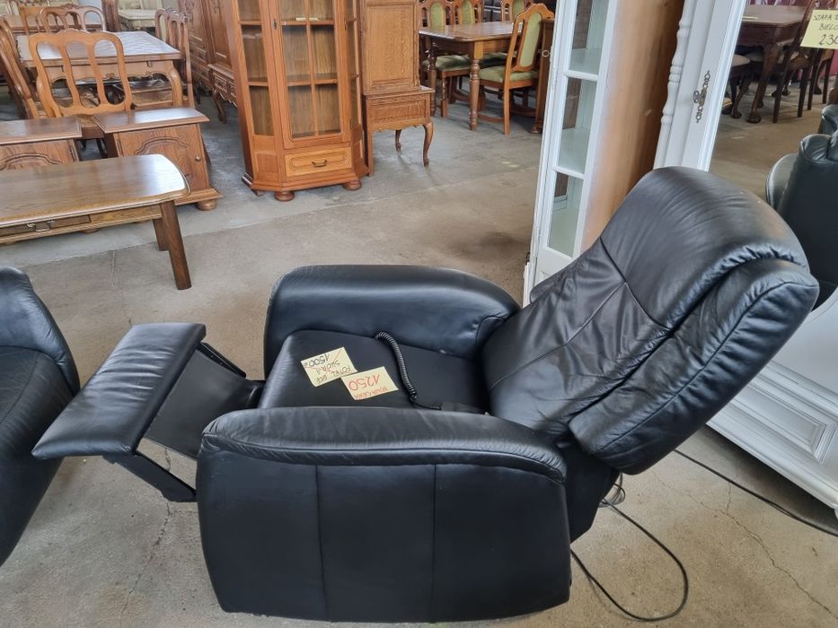 Okazja. Fotel elektryczny geriatryczny na pilota skóra