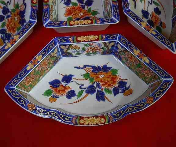 Винтажный Японский сервировочный фарфоровый набор для асорти