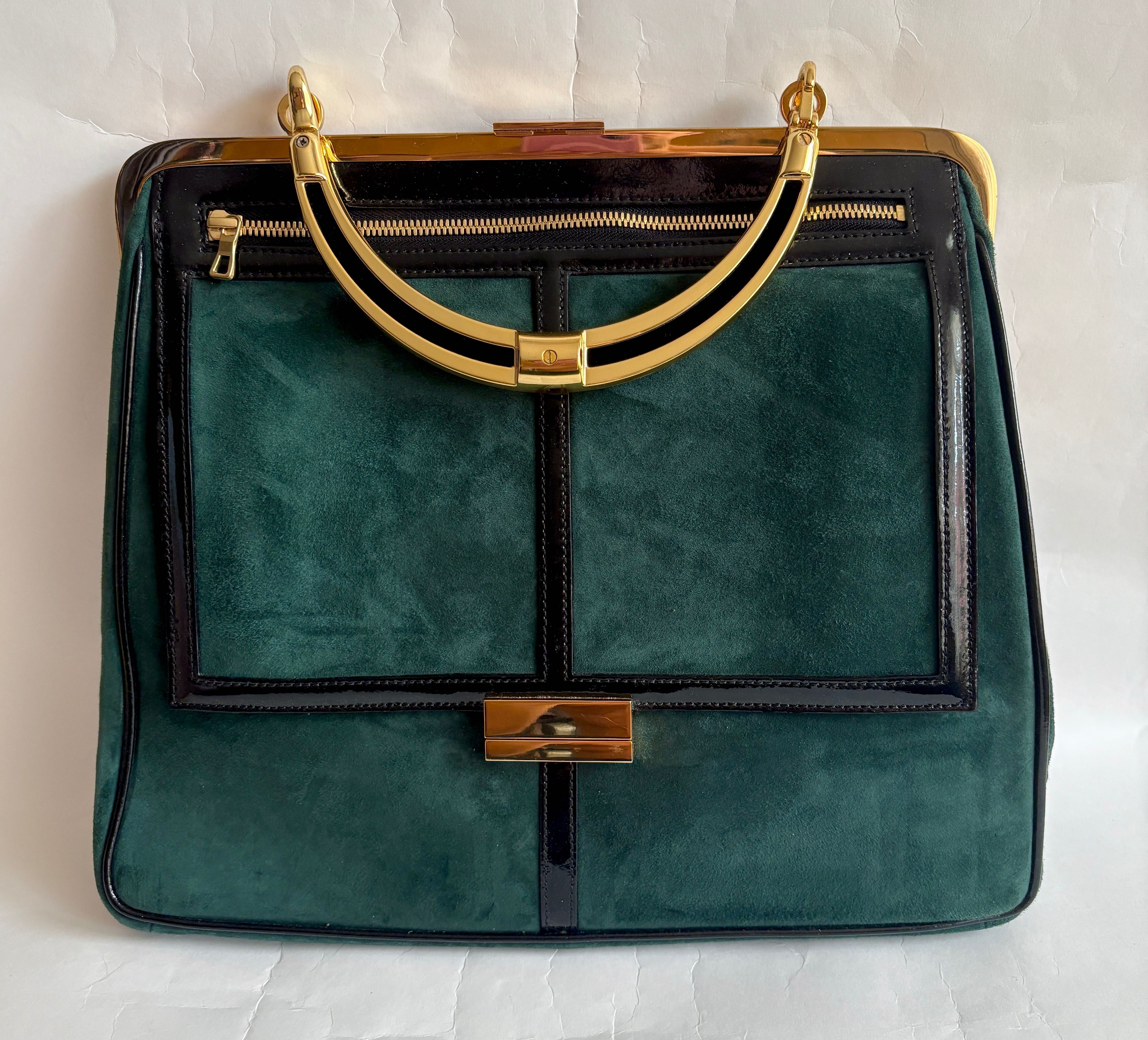 Balmain x H&M torebka torba skóra zamsz