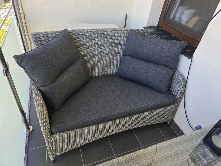 Zestaw mebli ogrodowych/balkonowych z technorattanu