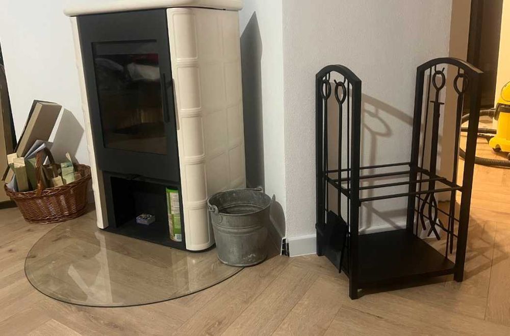 Nowy Stojak Na Drewno Kominkowe Metalowy Z Akcesoriami Kosz Do Kominka