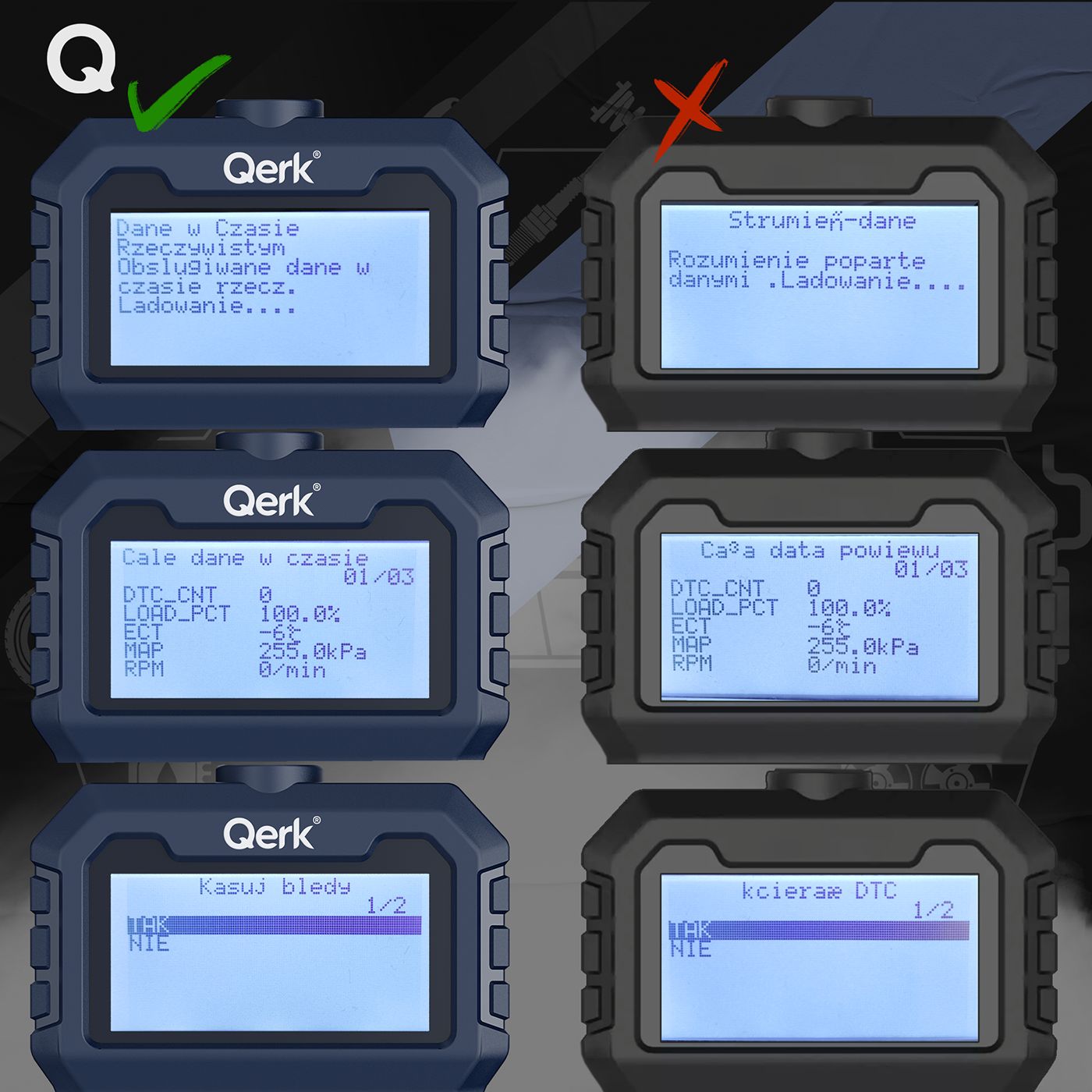 Interfejs Diagnostyczny Tester Obd2 Język Polski Skaner Pl Menu