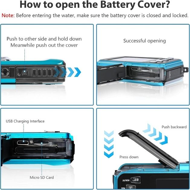 Підводна камера 1080P FHD 20MP 10m Подвійний екран