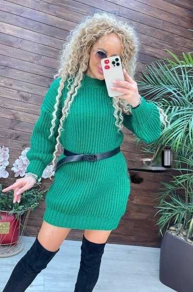 В'язана жіноча туніка зимова тепла сукня оверсайз