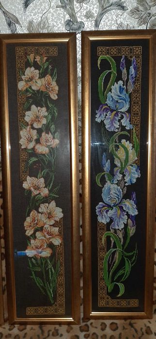 Картини вишиті крестом, комплект із 4 шт.