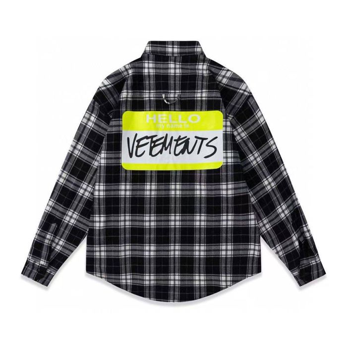 Сорочка Vetements рубашка ветмо ветменс рубашка в клетку
