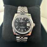 Zegarek automatyczny Seiko Mod Datejust 36mm z czarną tarczą