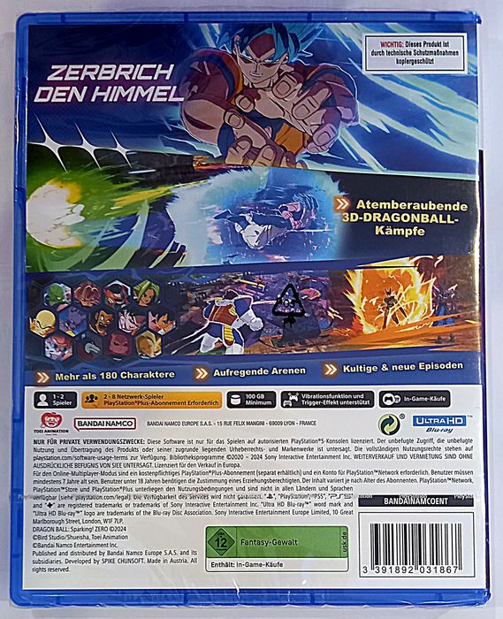 Dragon Ball Sparking Zero PL PS5 /Nowa! Sklep Chorzów
