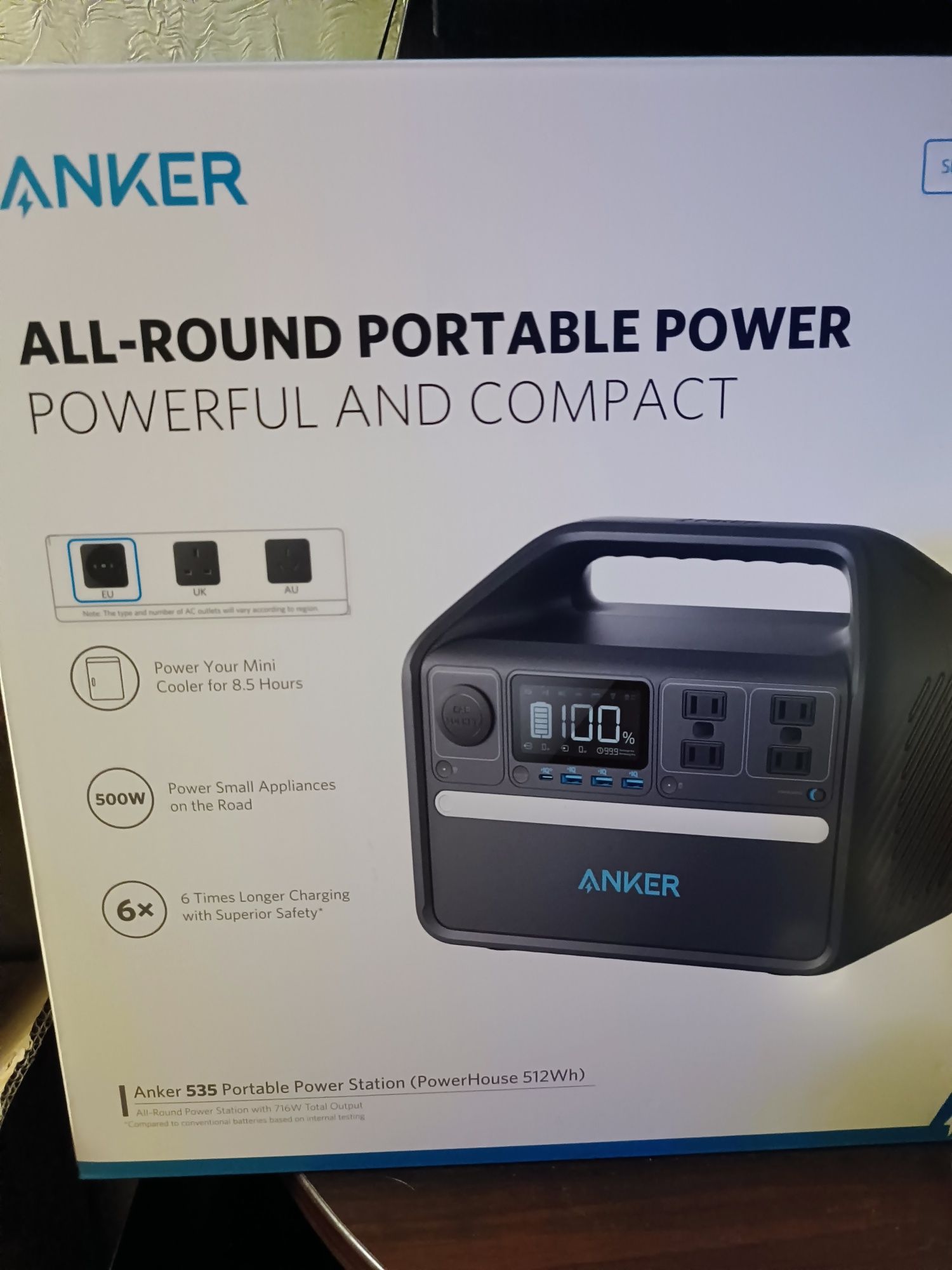 Портативна зарядна станція Anker 535 Power Bank 512 Вт/год 500W 160000