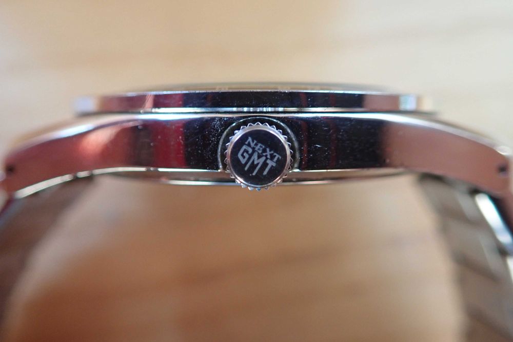 Zegarek męski, jak Omega Speedmaster, Next GMT, kwarc, czarny, srebrny