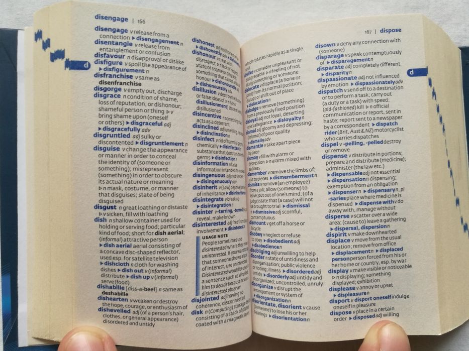 Карманный словарь Collins English Dictionary, цветной принт