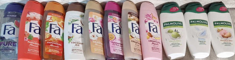 Żele do kąpieli damskieFirmy FA i Palmolive 250 ml.Niemieckie