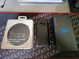 Samsung s8 plus + capa spigen + carregador sem fios
