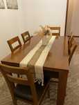 Mesa se jantae extensivel com cadeiras e movel