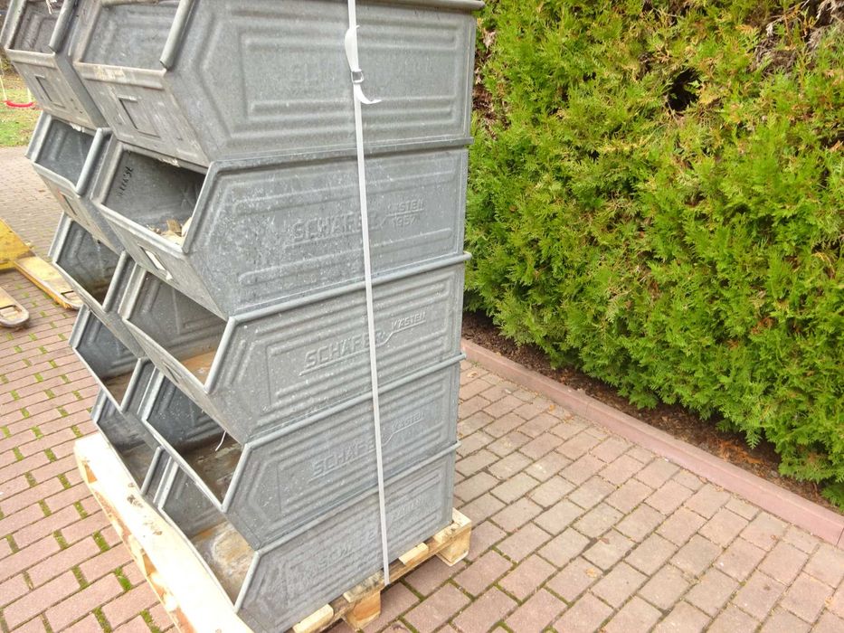 Skrzynka kuweta magazynowa SSI SCHAFER Duże metalowa ocynk mocna