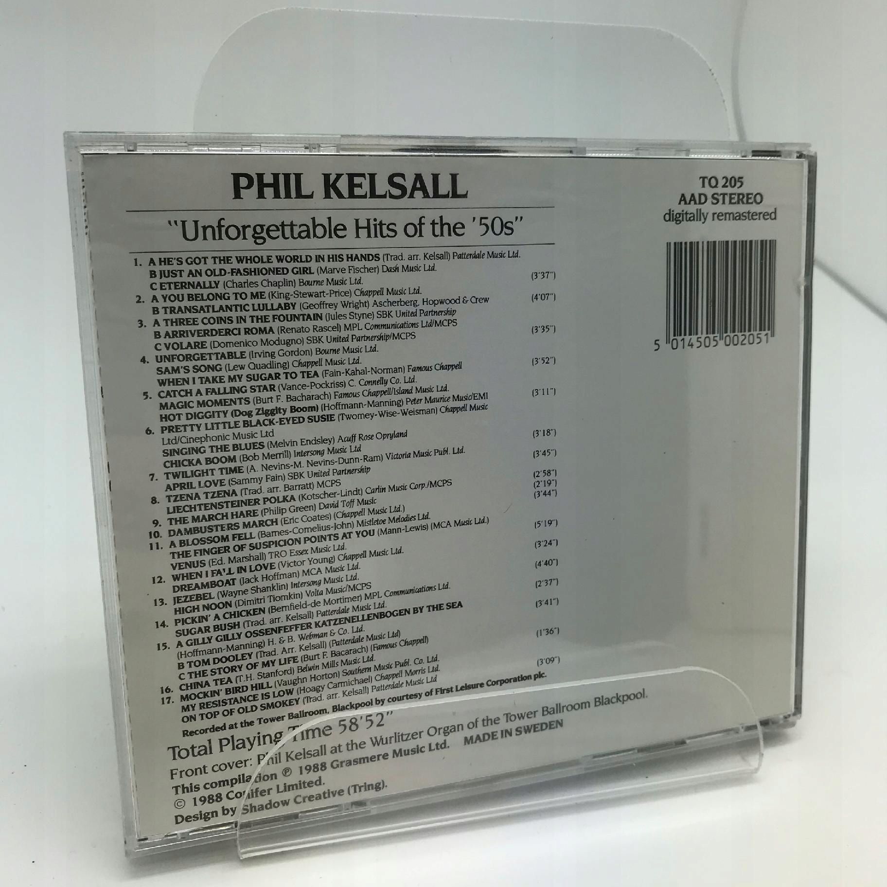 Cd - Phil Kelsall - Unforgettable Hits Of The 50s