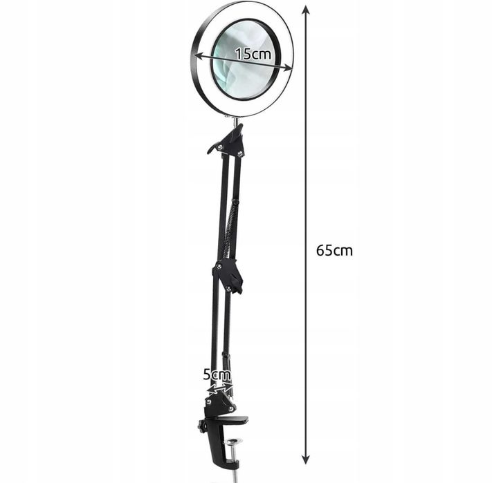 Lampa LED Kosmetyczna Lupa Szkto Powiekszajace Do Salonu Kreslarska